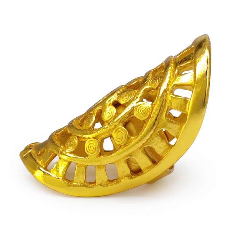 ANEL RONDA - Feito à mão - Banhado a ouro de 24 quilates