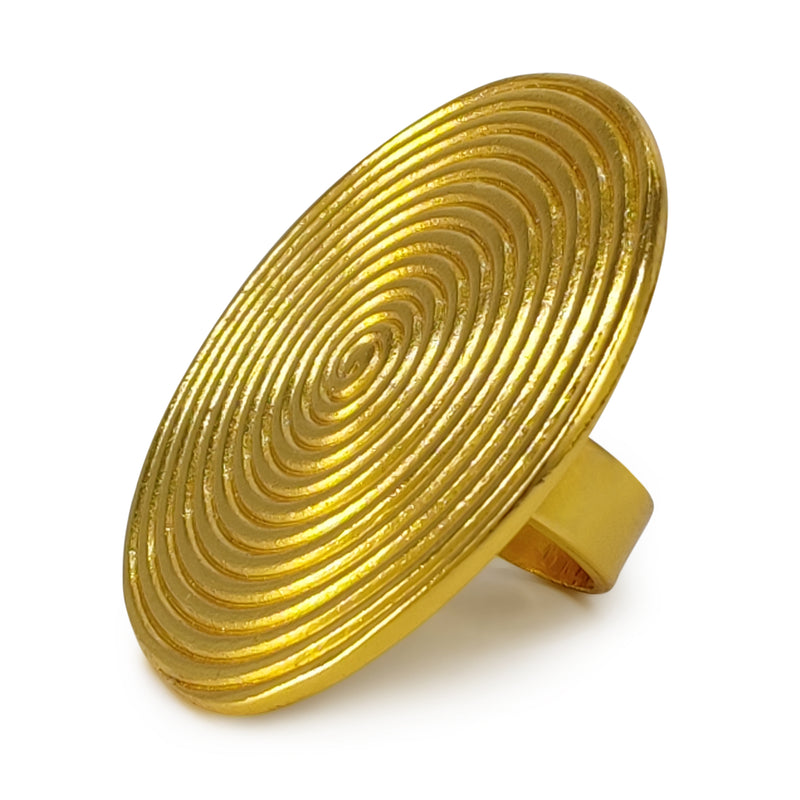 CYCLO RING - Handmade - 24K gold-plated