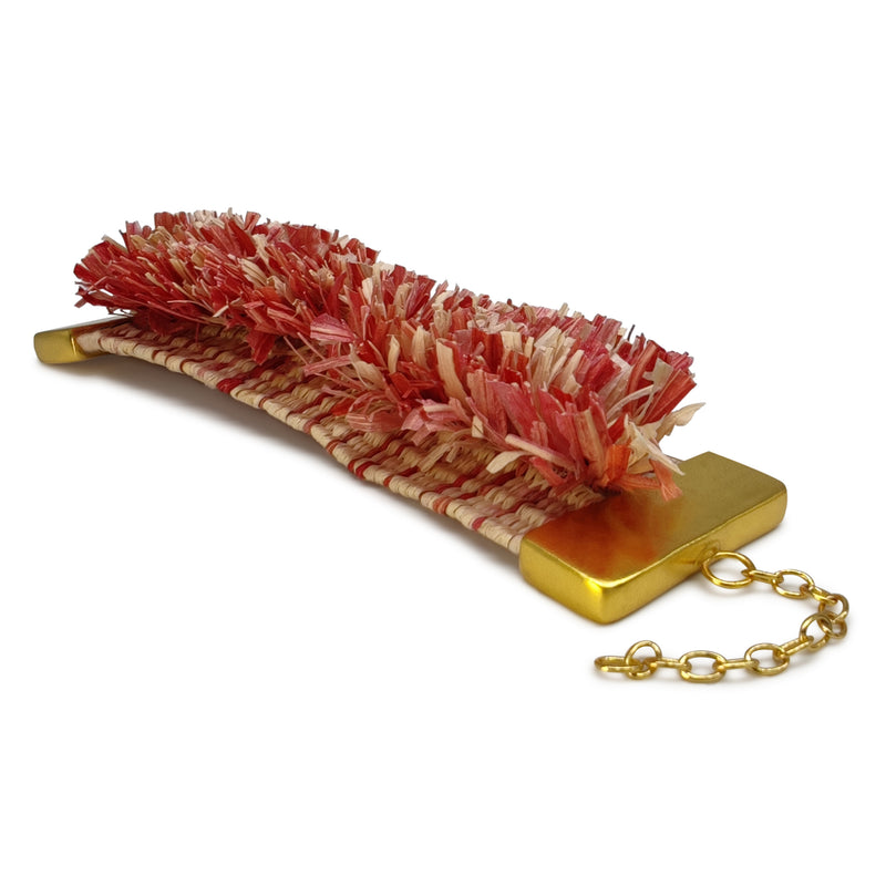 MAÏZA BRACELET - Handmade - 24K gold-plated - Corn leaves