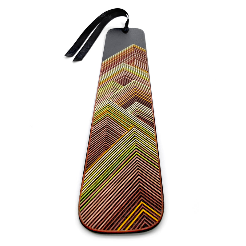 EARTH BOOKMARK - THE FOUR ELEMENTS COLLECTION - Tamo art - Dark wood decorated with wheat and barley stalks (straw marquetry)