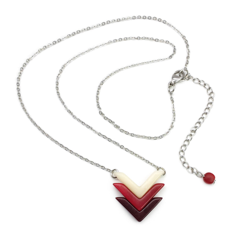 FLECHA NECKLACE - Handmade - Stainless steel - Tagua (vegetable ivory)