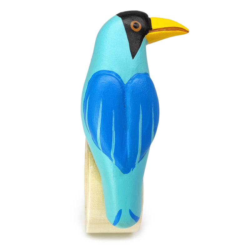 ANILLO DE SERVILLETA DECORATIVO - Quetzal - Madera tallada y pintada a mano