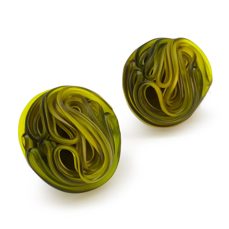 ECOTOPIA EARRINGS - Handmade - Sterling silver 925 - Recycled bottle cap plastic liners