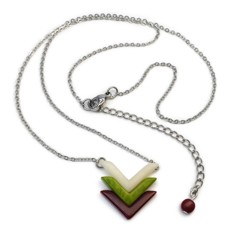 FLECHA NECKLACE - Handmade - Stainless steel - Tagua (vegetable ivory)
