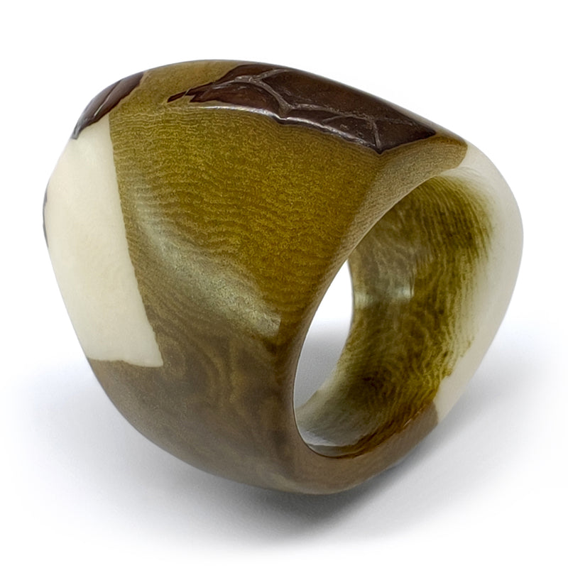 GÉNESIS CURVO RING - Handmade - Tagua (vegetable ivory)