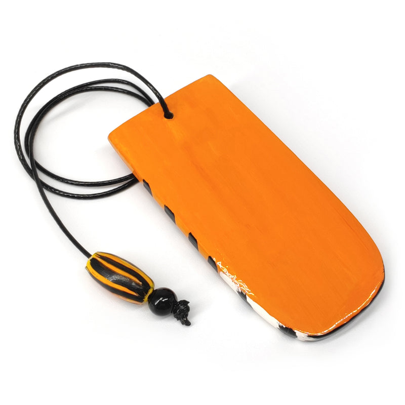 MINI BOOKMARK - The carnival tiger - Hand-carved and painted wood, strong and long-lasting cord