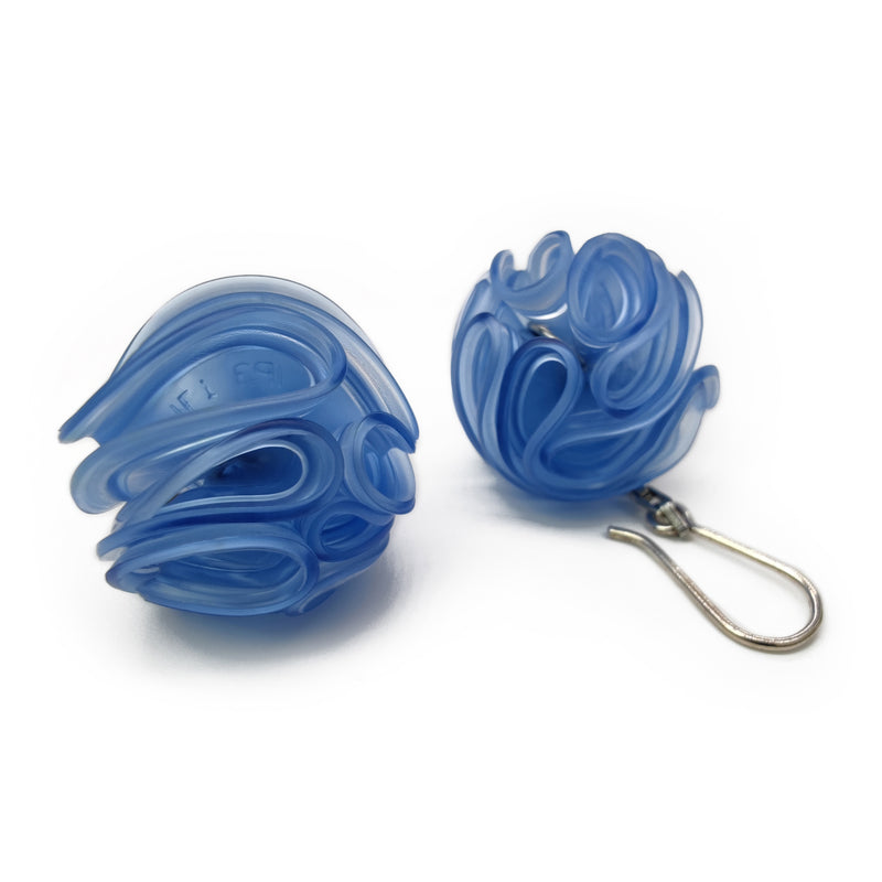 ECONESIS EARRINGS - Handmade - Sterling silver 925 and stainless steel - Recycled bottle cap plastic liners