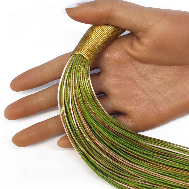 INSPIRA NECKLACE - Handmade - Synthetic silk cords