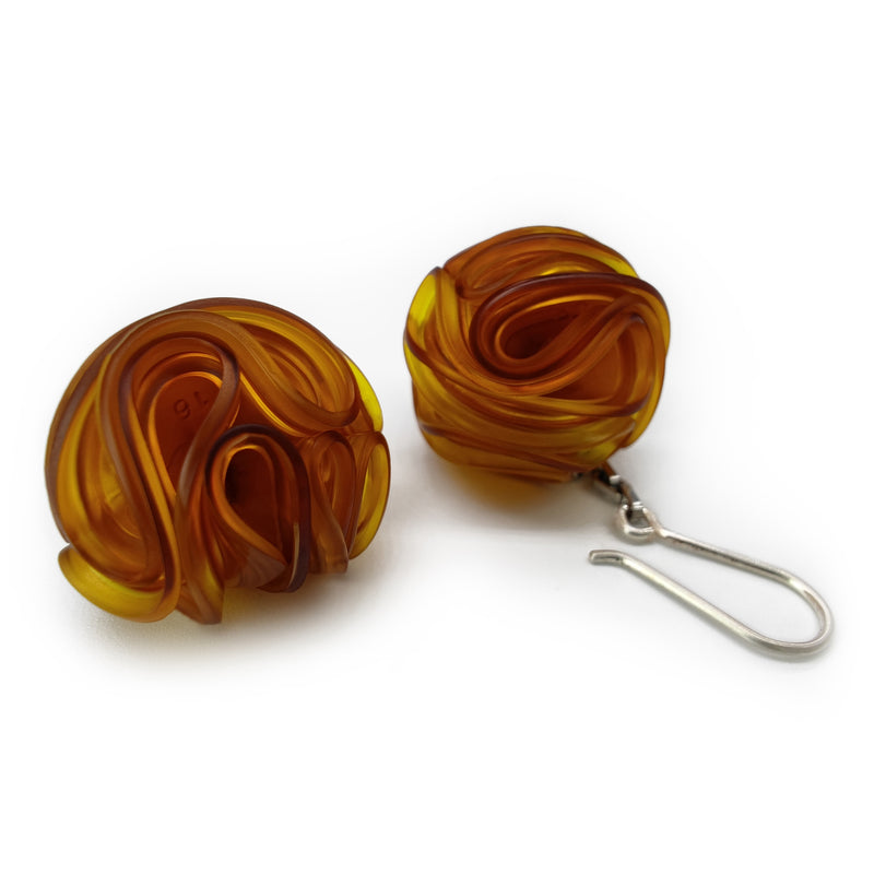 ECONESIS EARRINGS - Handmade - Sterling silver 925 and stainless steel - Recycled bottle cap plastic liners