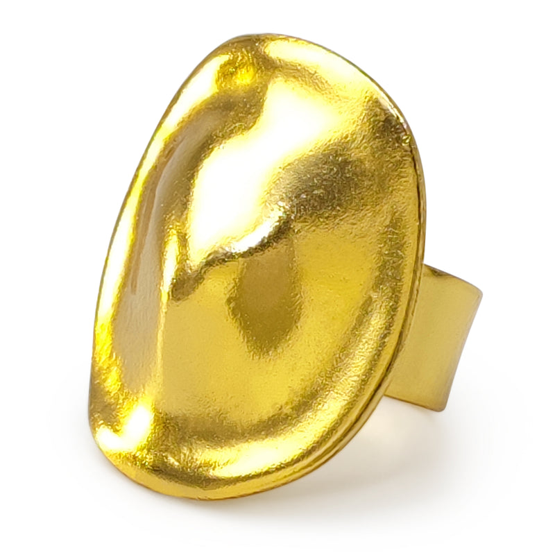 ANEL ANAÏS - Feito à mão - Banhado a ouro de 24 quilates