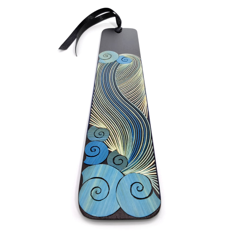 AIR BOOKMARK - THE FOUR ELEMENTS COLLECTION - Tamo art - Dark wood decorated with wheat and barley stalks (straw marquetry)