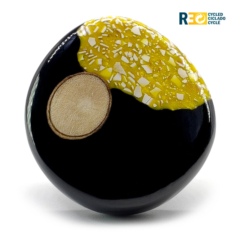 NATÜA RING - Handmade - Adjustable - Crushed eggshells, recovered wood