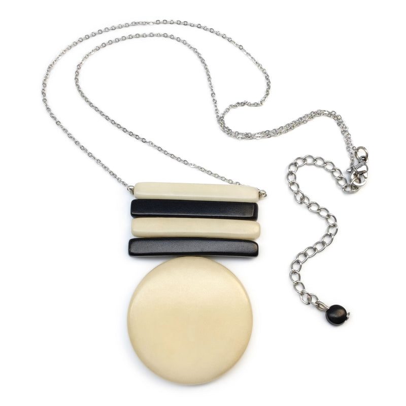 SOLIÄ NECKLACE - Handmade - Stainless steel - Tagua (vegetable ivory)