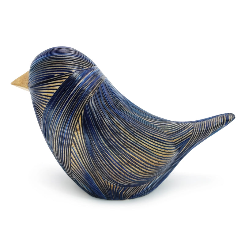 AVE DECORATIVA ANDINA - A arte do tamo - Madeira decorada com palha de trigo e cevada (marchetaria de palha)