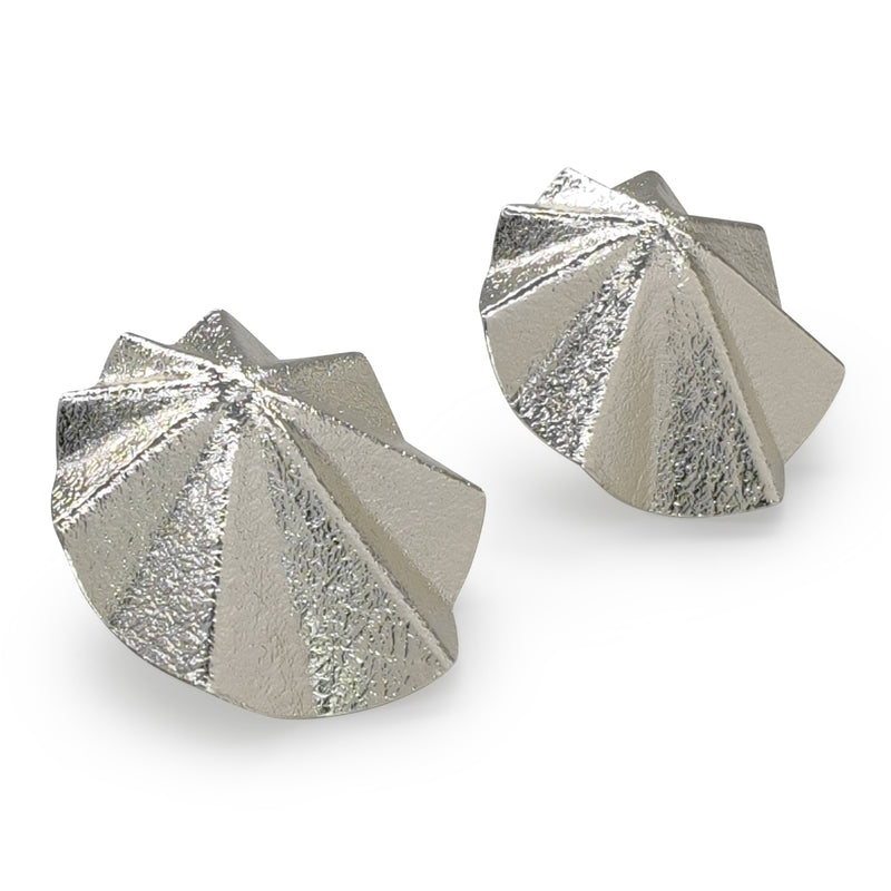MARINA SEASHELL EARRINGS - Handmade - Silver