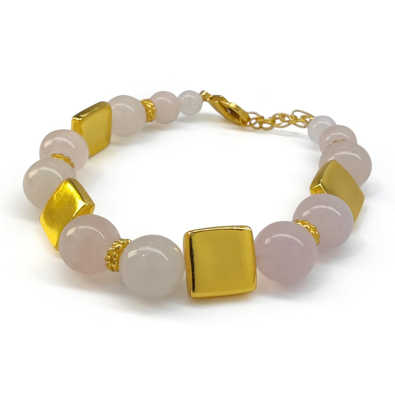 PULSEIRA QUIMBAYA - Feita à mão - Banhada a ouro de 24 quilates - Ágatas