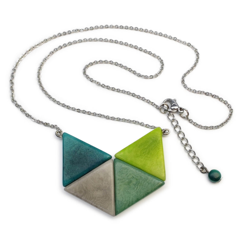 LOZANGO NECKLACE - Handmade - Stainless steel - Tagua (vegetable ivory)