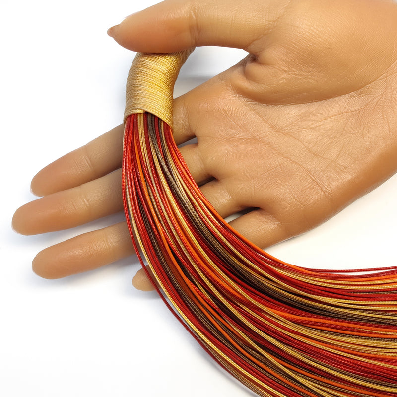 INSPIRA NECKLACE - Handmade - Synthetic silk cords