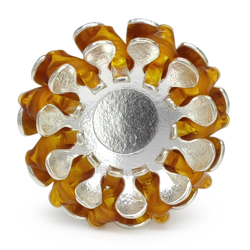 ECOSOL RING - Handmade - Adjustable - Sterling silver 925 - Recycled bottle cap plastic liners