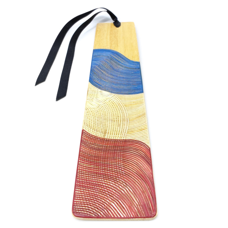 FRANCE BOOKMARK - NATIONAL TEAMS COLLECTION - Tamo art - Light wood decorated with wheat and barley stalks (straw marquetry)