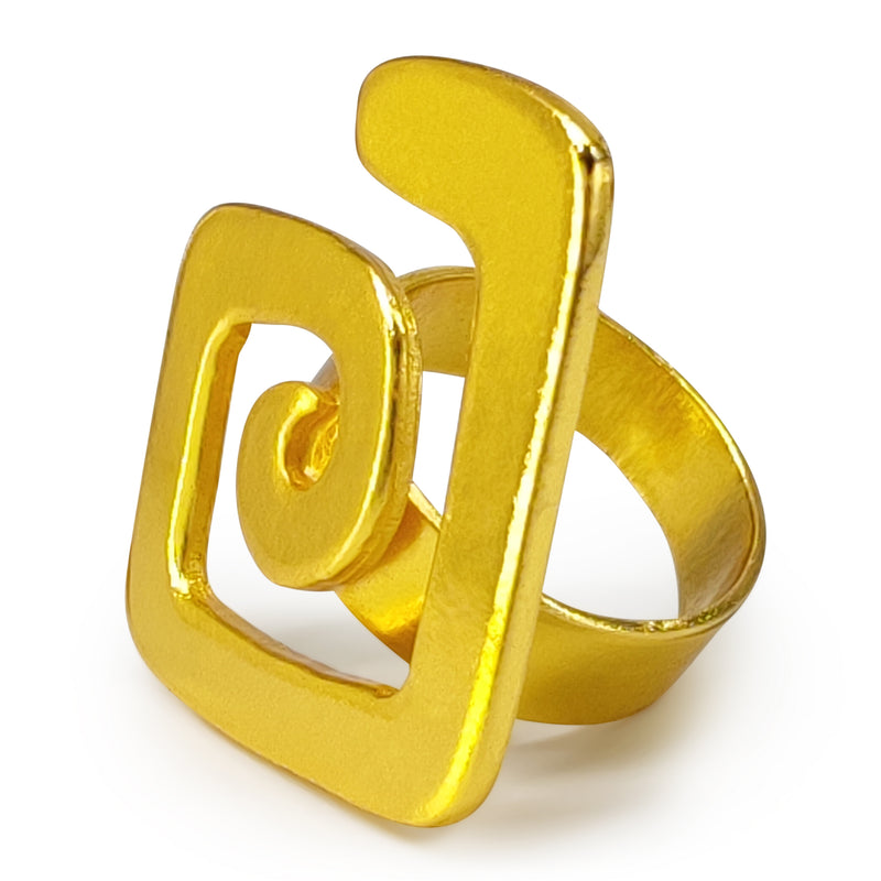 ANEL ALMA - Feito à mão - Banhado a ouro de 24 quilates