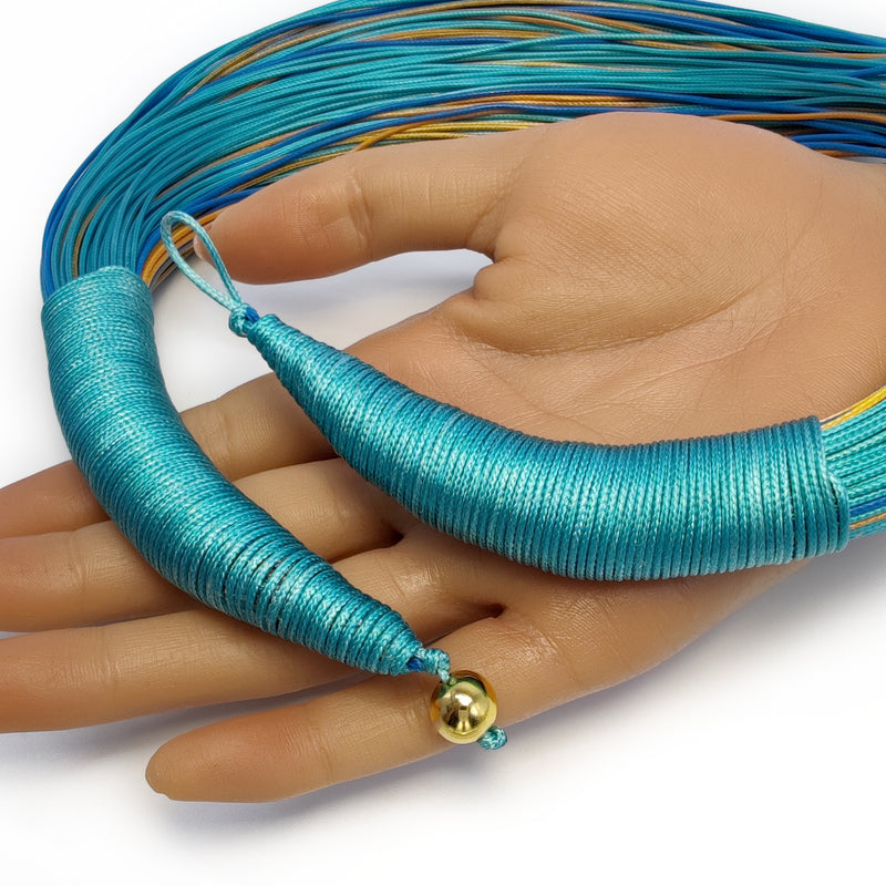 INSPIRA NECKLACE - Handmade - Synthetic silk cords