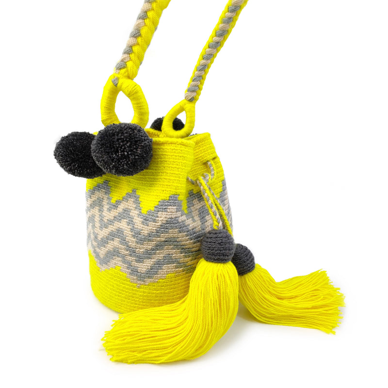 PALOMINO WAYUU BAG - Size MINI - Crocheted by hand by women of the Wayuu indigenous community in La Guajira (Colombia)