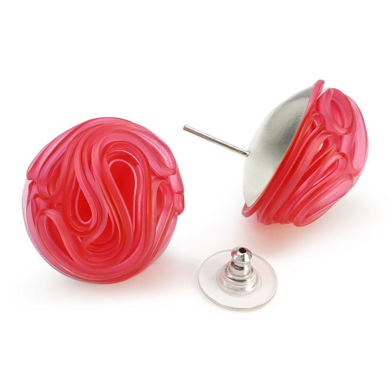 ECOTOPIA EARRINGS - Handmade - Sterling silver 925 - Recycled bottle cap plastic liners