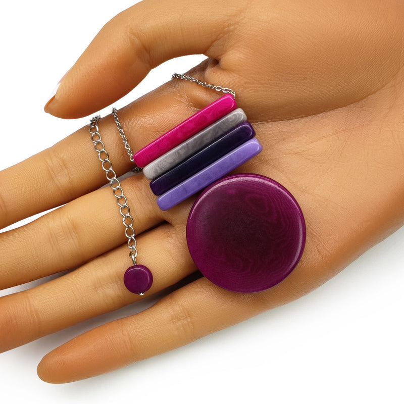 SOLIÄ NECKLACE - Handmade - Stainless steel - Tagua (vegetable ivory)