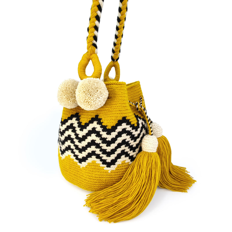 PALOMINO WAYUU BAG - Size MINI - Crocheted by hand by women of the Wayuu indigenous community in La Guajira (Colombia)