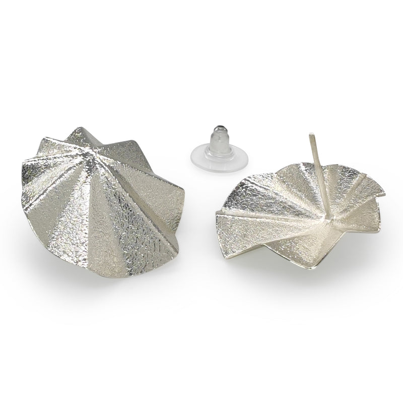 MARINA SEASHELL EARRINGS - Handmade - Silver