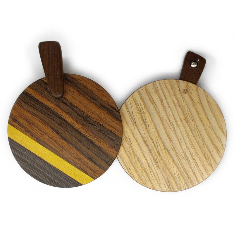 WOODIE SOL EARRINGS - Handmade - Plywood (3 crossed-laid layers of wood veneer)