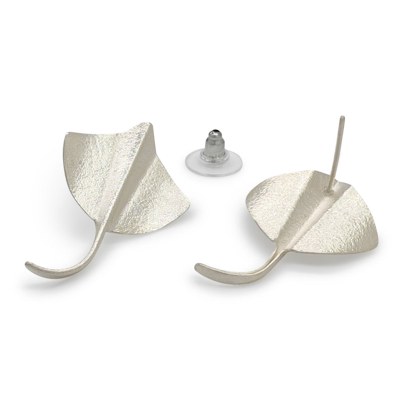 MARINA MANTA RAY EARRINGS - Handmade - Silver