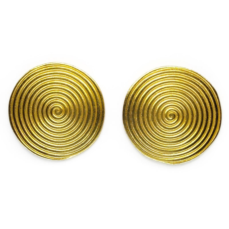 CYCLO GRANDE EARRINGS - Handmade - 24K gold-plated