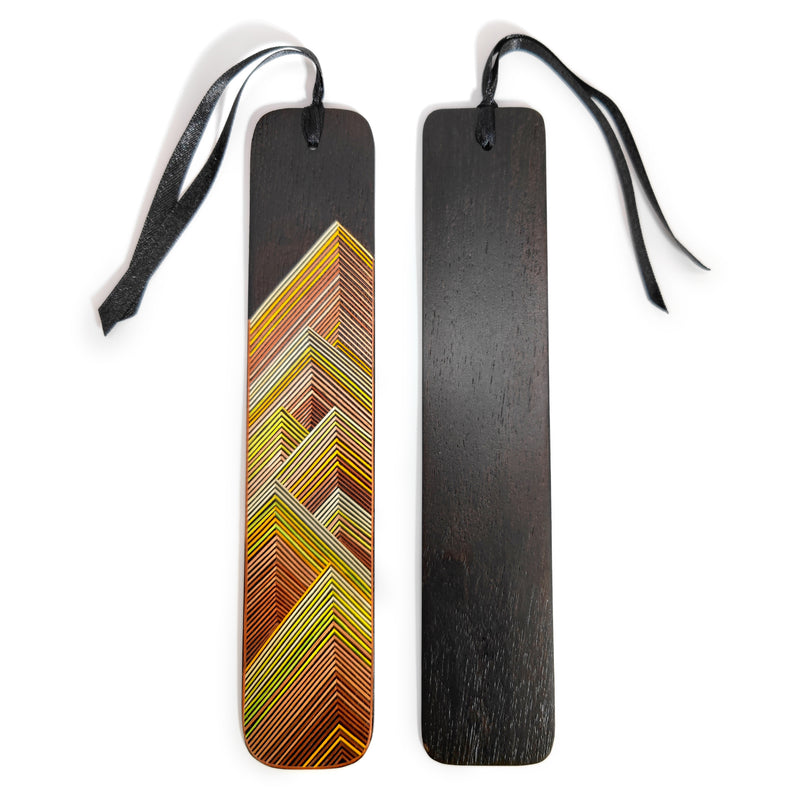EARTH BOOKMARK - THE FOUR ELEMENTS COLLECTION - Tamo art - Dark wood decorated with wheat and barley stalks (straw marquetry)