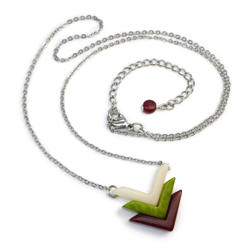 FLECHA NECKLACE - Handmade - Stainless steel - Tagua (vegetable ivory)