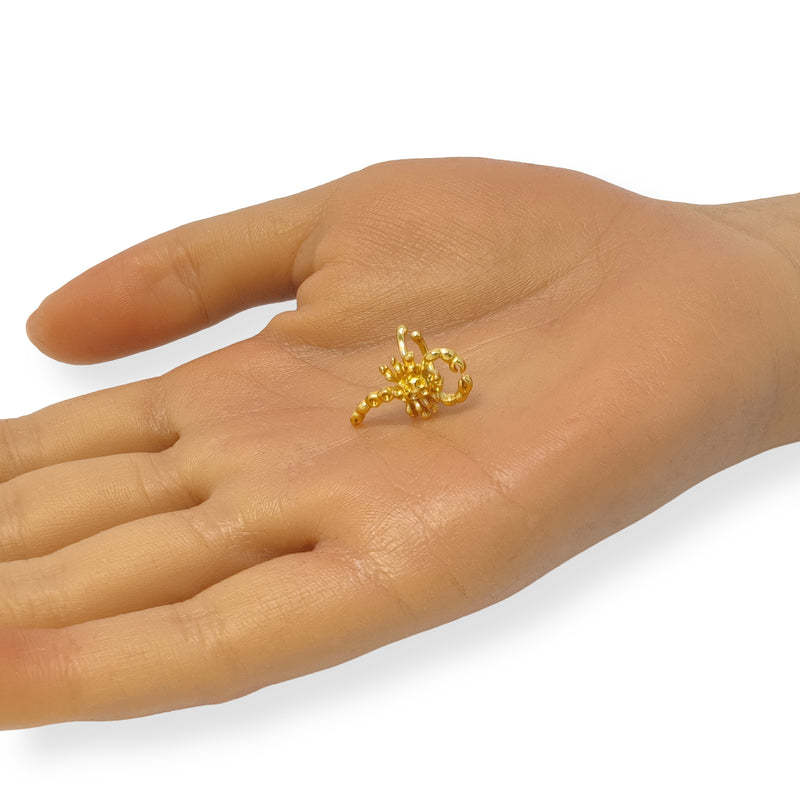 EARCUFF MUISCA ESCORPIÓN - Unissexo - Feito à mão - Banhado a ouro de 24 quilates