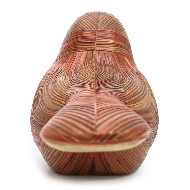 AVE DECORATIVA ANDINA - A arte do tamo - Madeira decorada com palha de trigo e cevada (marchetaria de palha)