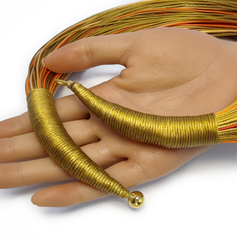 INSPIRA NECKLACE - Handmade - Synthetic silk cords