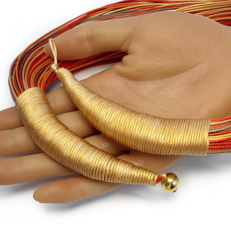 INSPIRA NECKLACE - Handmade - Synthetic silk cords