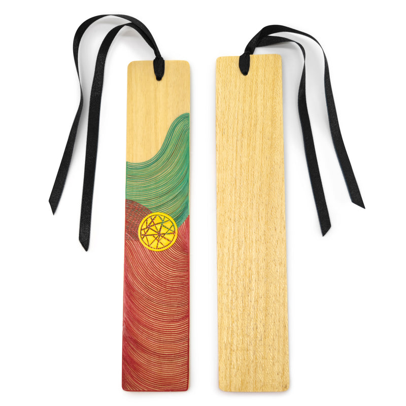 PORTUGAL BOOKMARK - NATIONAL TEAMS COLLECTION - Tamo art - Light wood decorated with wheat and barley stalks (straw marquetry)