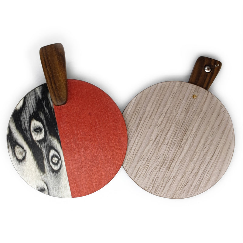 WOODIE SOL EARRINGS - Handmade - Plywood (3 crossed-laid layers of wood veneer)