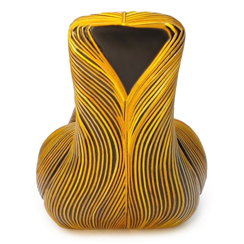 ANDEAN DECORATIVE BIRD - Tamo art - Wood decorated with wheat and barley stalks (straw marquetry)