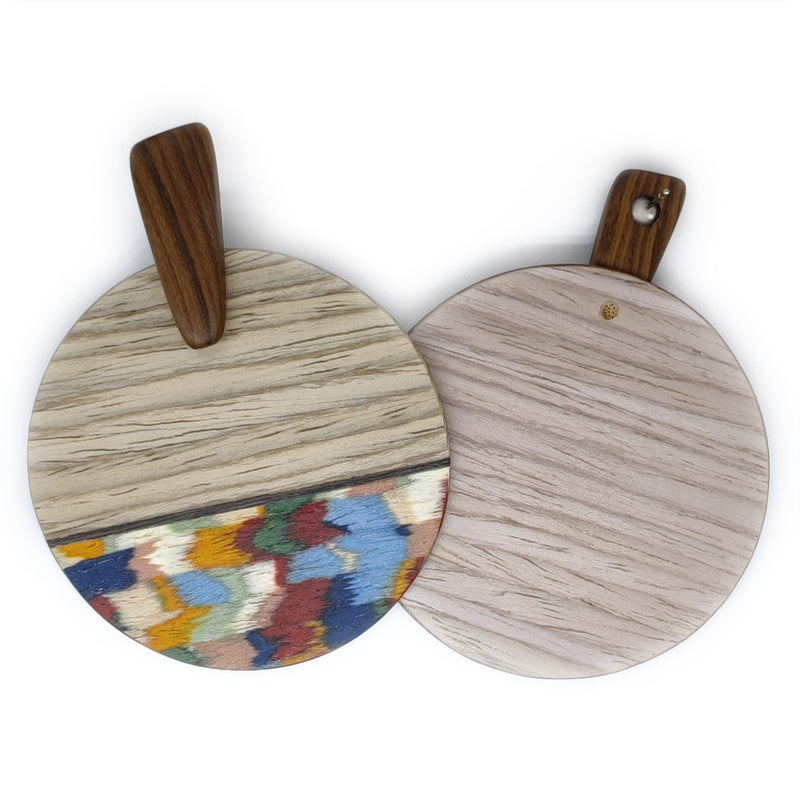 WOODIE SOL EARRINGS - Handmade - Plywood (3 crossed-laid layers of wood veneer)