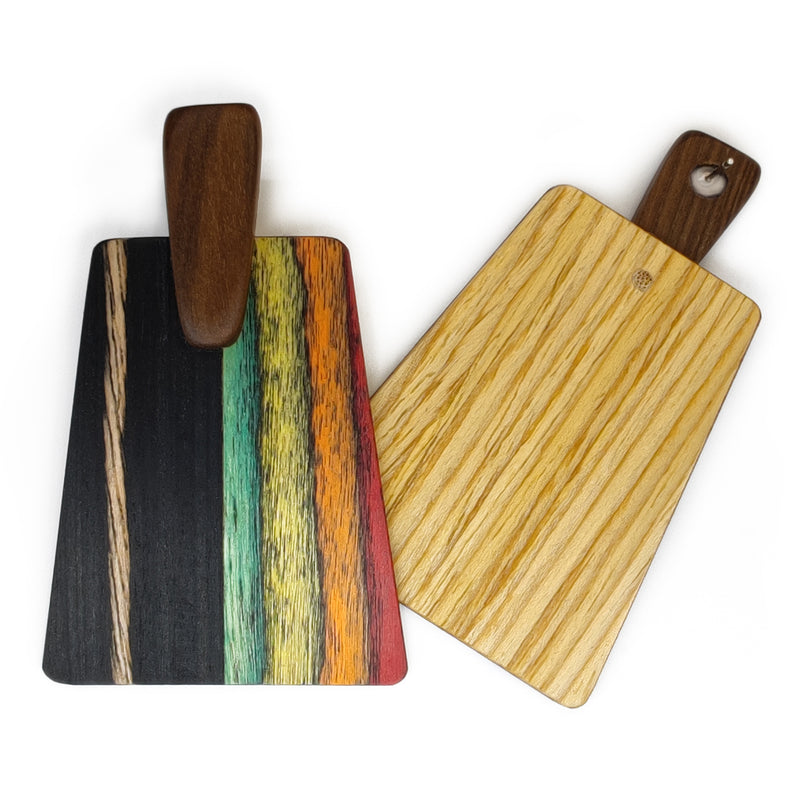 WOODIE TRAPEZE EARRINGS - Handmade - Plywood (3 crossed-laid layers of wood veneer)