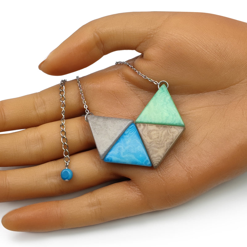 LOZANGO NECKLACE - Handmade - Stainless steel - Tagua (vegetable ivory)