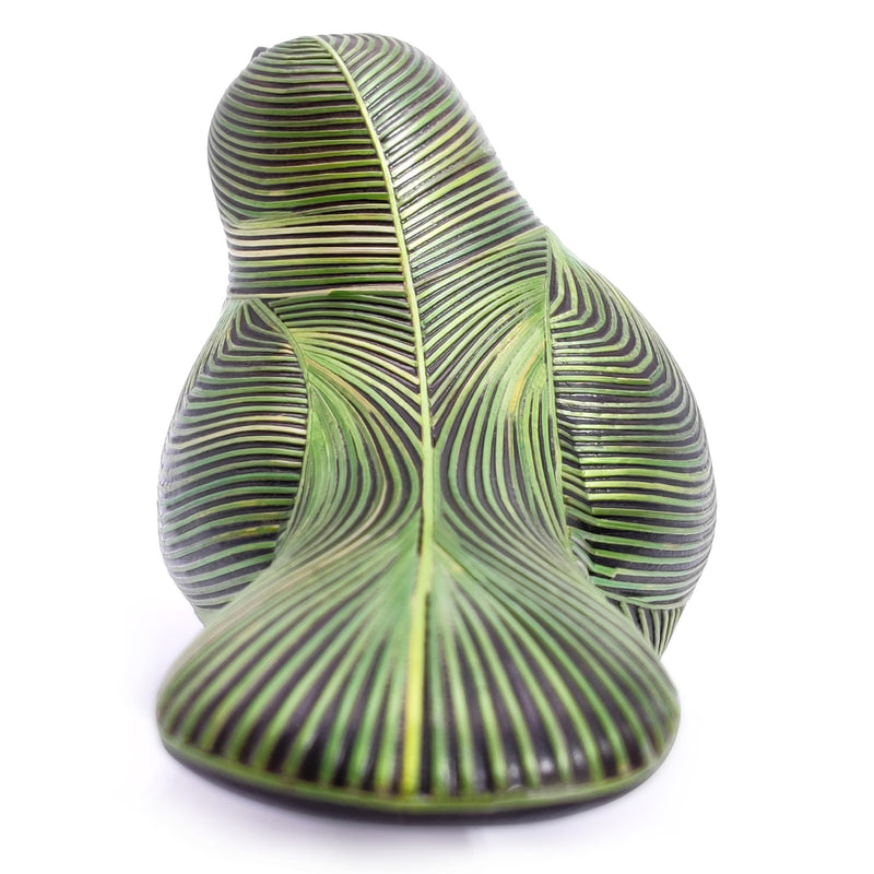 AVE DECORATIVA ANDINA - A arte do tamo - Madeira decorada com palha de trigo e cevada (marchetaria de palha)