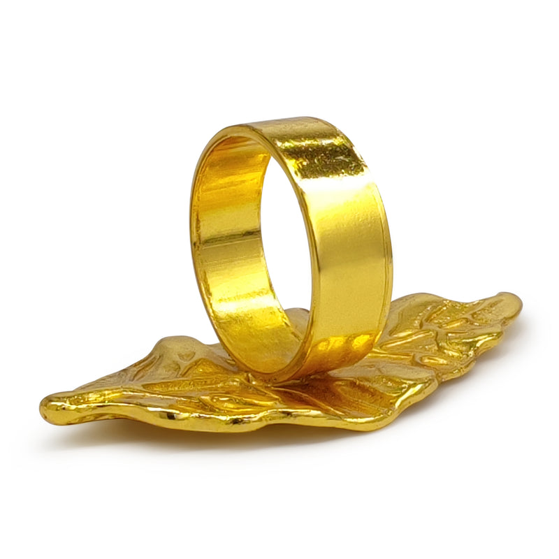 FOLIA RING - Handmade - 24K gold-plated