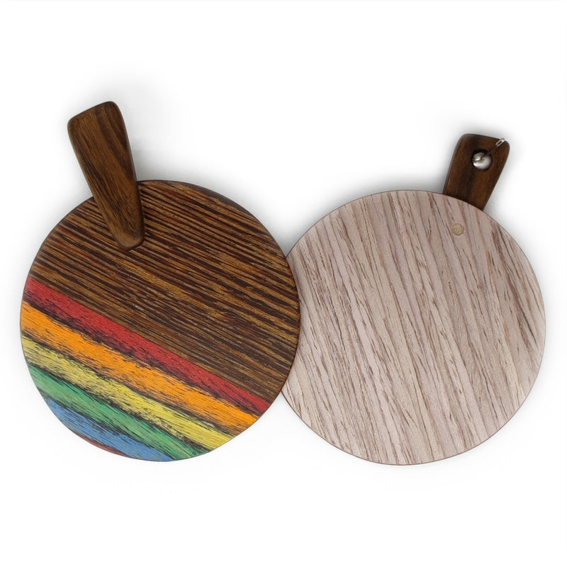 WOODIE SOL EARRINGS - Handmade - Plywood (3 crossed-laid layers of wood veneer)