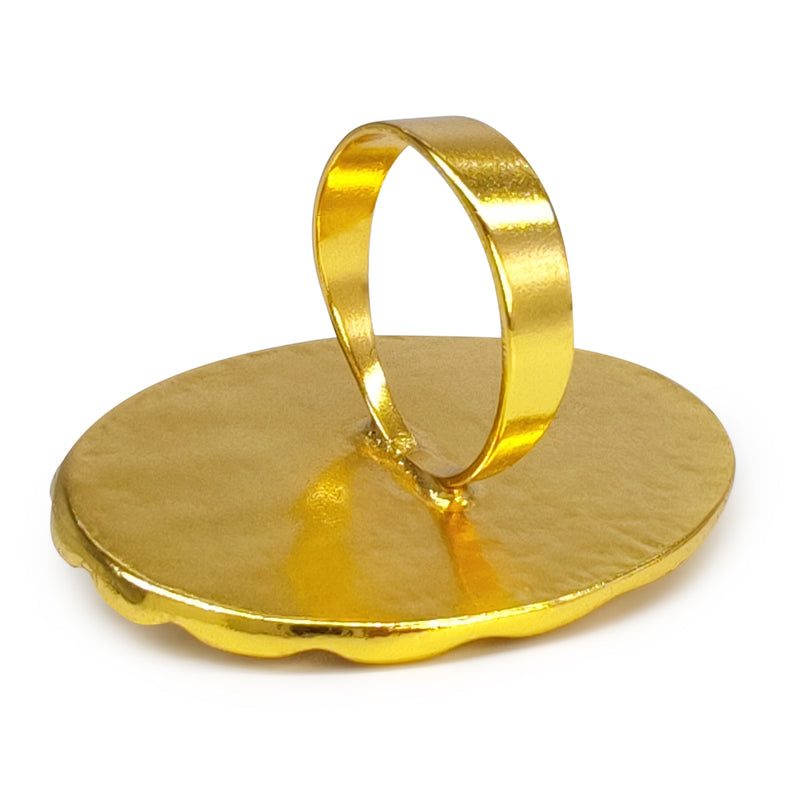 ANEL ISLA - Feito à mão - Banhado a ouro de 24 quilates